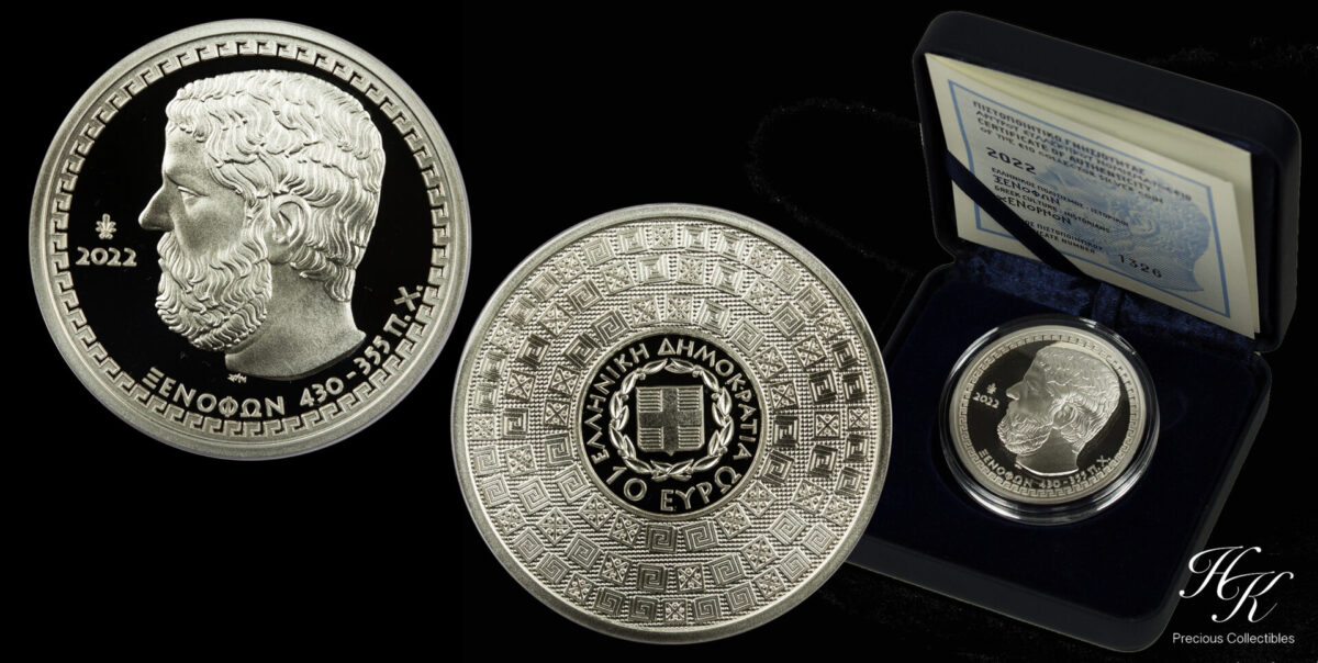 HK Precious Collectibles Silver proof 10 euro 2022 "Xenophon" BANK OF