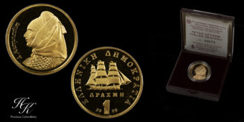 1 Drachma 2000 Proof gold coin “Bouboulina” Greece