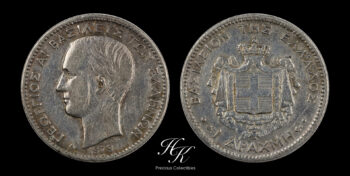 1 Drachma 1873 King George A  Greece