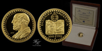 Gold proof 200 euros 2013 “Hippocrates” Greece