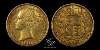 Gold shield sovereign 1851 “Victoria” Great Britain