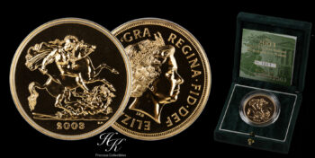 Gold quintuple sovereign (5 pounds) 2003 “Elizabeth II” Great Britain
