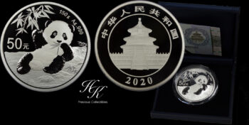 Silver proof 150 gr Panda 50  yuan 2020 China