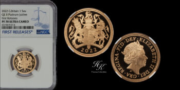 The Gold Proof Sovereign 2022 NGC PF70 ULTRA CAMEO !First Releases! Great Britain