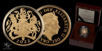 The Gold Proof Piedfort Sovereign 2022  Great Britain