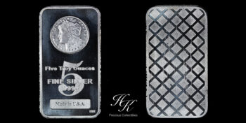 Silver 5 oz 999,9 Morgan Bar USA