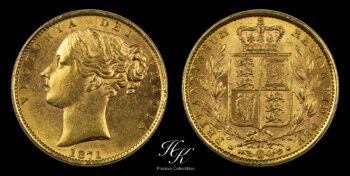 Gold shield sovereign 1871 “Victoria” Great Britain