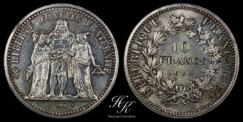 Silver 10 francs 1968 “Hercules” France