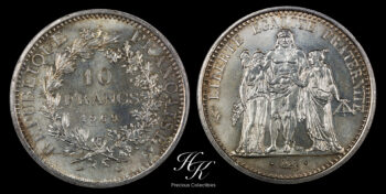 Silver 10 francs 1969 “Hercules” France