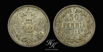 Silver 50 Pennia 1911 Finland