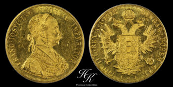 Gold 4 Ducats coin 1915 “Franz Joseph”  Austria