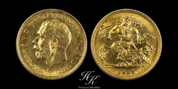 Gold half sovereign 1915 Sydney Australia