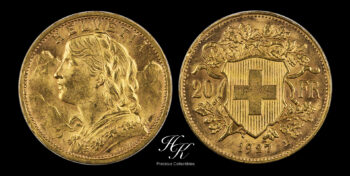 Χρυσό 20 Francs 1927 B “Vreneli”  Ελβετία