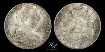 Silver 25 Schilling Maria Theresia 1967 Austria