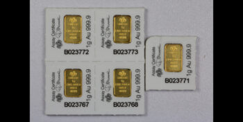 Pamp lady Fortuna 5×1 gr gold bars 999 Switzerland