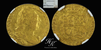 Gold guinea 1775 -George III 4th portrait – NGC Vf35 Great Britain
