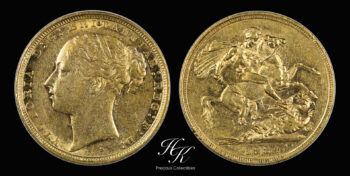 Gold sovereign 1884 Sydney “Victoria young head ” Australia