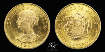 Gold 50 Pesos (CINCO CONDORES) Chile