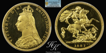 Gold proof sovereign 1887 “VICTORIA” PCGS PR63 DEEP CAMEO Great Britain