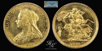 Gold sovereign 1899 Sydney “Victoria ” PCGS MS61