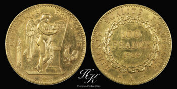 Gold 100 francs 1909 A “Angel” France