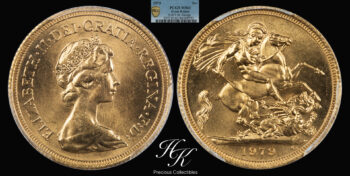 Gold sovereign 1979 PCGS MS63 “Elizabeth” Great Britain
