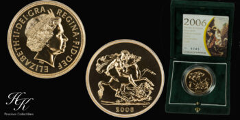 Gold 5 pound (quintuple sovereign) 2006 “Elizabeth II” Great Britain