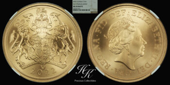 Gold BU QUINTUPLE Sovereign (5 POUNDS) 2022 NGC MS70  Great Britain