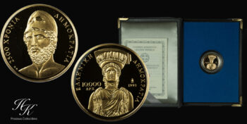 Gold proof 10000 Drachmai 1993 “Anniversary of 2500 years of Democracy ” Greece