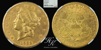 Gold 20 Dollars 1889 CC  (CARSON CITY) “Liberty”  NGC AU DETAILS CLEANED USA