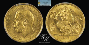 Gold 1/2 sovereign 1911 Sydney PCGS MS62 Australia