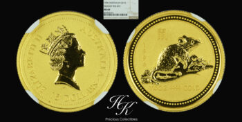 Gold 15 dollars 1996 NGC MS69 “Year of the Rat” Australia