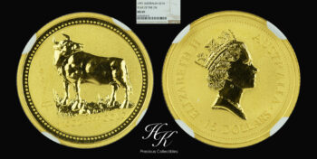 Gold 15 dollars 1997 NGC MS69 “Year of the Ox” Australia
