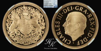 Gold proof sovereign  Elizabeth II (Charles III) Memorial NGC PF 70 ULTRA CAMEO Great Britain