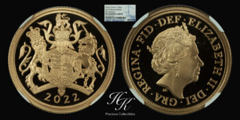 The Gold Proof 1/2 (HALF) Sovereign 2022 NGC PF70 ULTRA CAMEO !First Releases! Great Britain