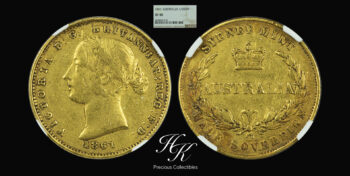 1/2 Sovereign (half) 1861 SY “Victoria” NGC XF40 Australia