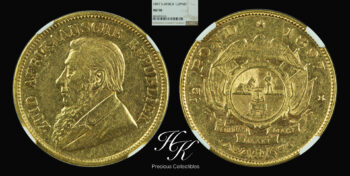 Gold ½ Pond 1897 South NGC AU50 Africa
