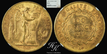 Gold 100 francs 1906 A NGC MS61 ANGEL France