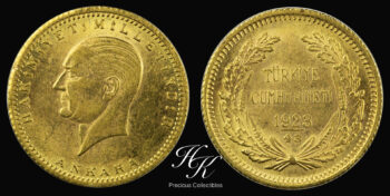 Gold 50 kurus (kurush) 1923 /43 Turkey