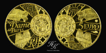 Gold 5 Euro Notre-Dame de Paris 2013 France