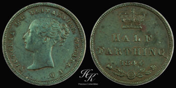 Copper 1/2 Half-farthing 1844 Victoria Great Britain