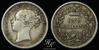 Silver shilling 1872 Victoria Great Britain