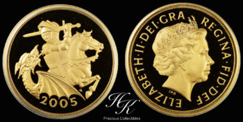 Gold proof  Sovereign SET 2005 “ELIZABETH” Great Britain