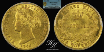 Χρυσή συλλεκτική λίρα 1866 SY “ΒΙΚΤΩΡΙΑ” PCGS MS61 Αυστραλία