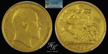 Gold 1/2 sovereign matte proof “Edward VII” PCGS PR63 Great Britain