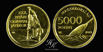 Gold 5000 forint 2012  “London Canoeing” Hungary