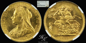Gold sovereign 1899 S Sydney “Victoria” NGC MS61 Sydney Australia