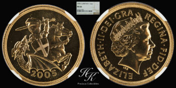 Gold sovereign 2005 NGC MS66  “Elizabeth” Great Britain