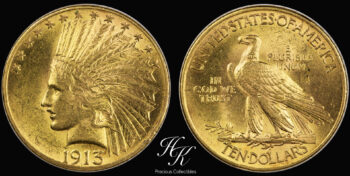 Gold 10 Dollars 1913 “Indian Head” USA