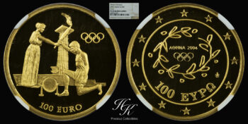 100 euros 2004 “TORCH RELAY” NGC PF69 ULTRA CAMEO Greece